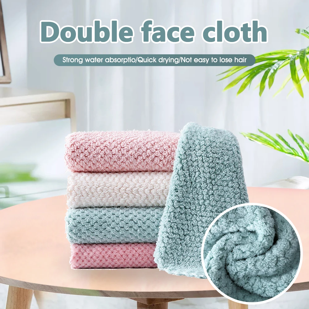 

4/6/12/16Pcs Kitchen Dish Clothes Microfiber Super Soft and Absorbent Dish Rag Cleaning Towel for Kitchen BathroomNon-Stick Oil