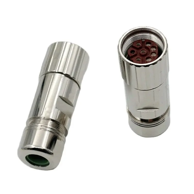 Conector M23 Pinos Pinos Núcleos com Conector Fêmea ou Macho Codificador de Motor Servo Soquete de Plugue
