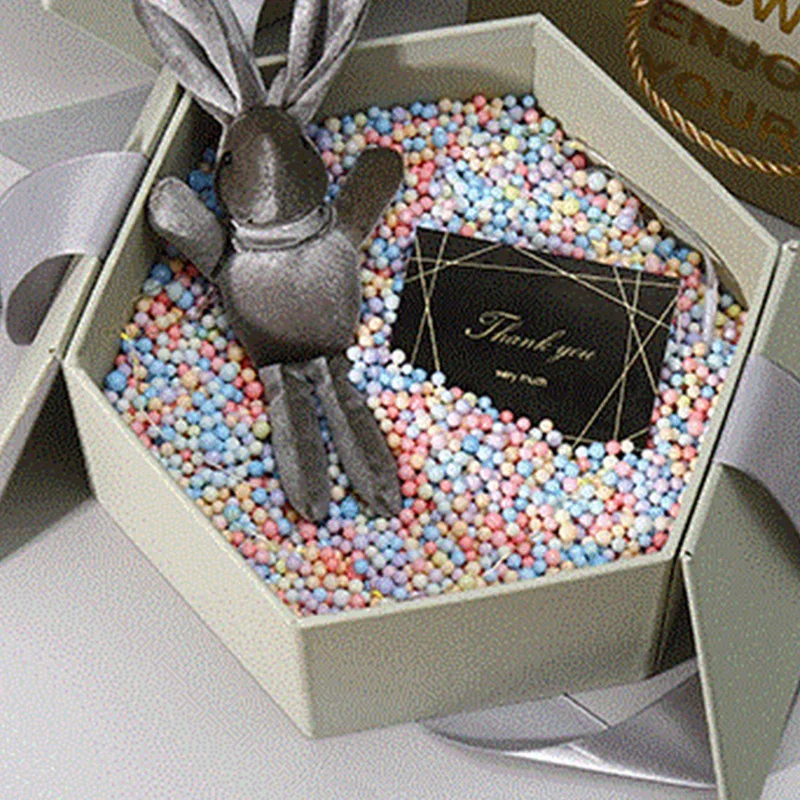 1 шт. Шестигранная Подарочная коробка с бантом Свадебная для конфет