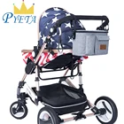 Сумка-Органайзер PYETA для детских подгузников на коляску, сумка для мам, водонепроницаемая сумка для детских подгузников, вместительная сумка для подгузников