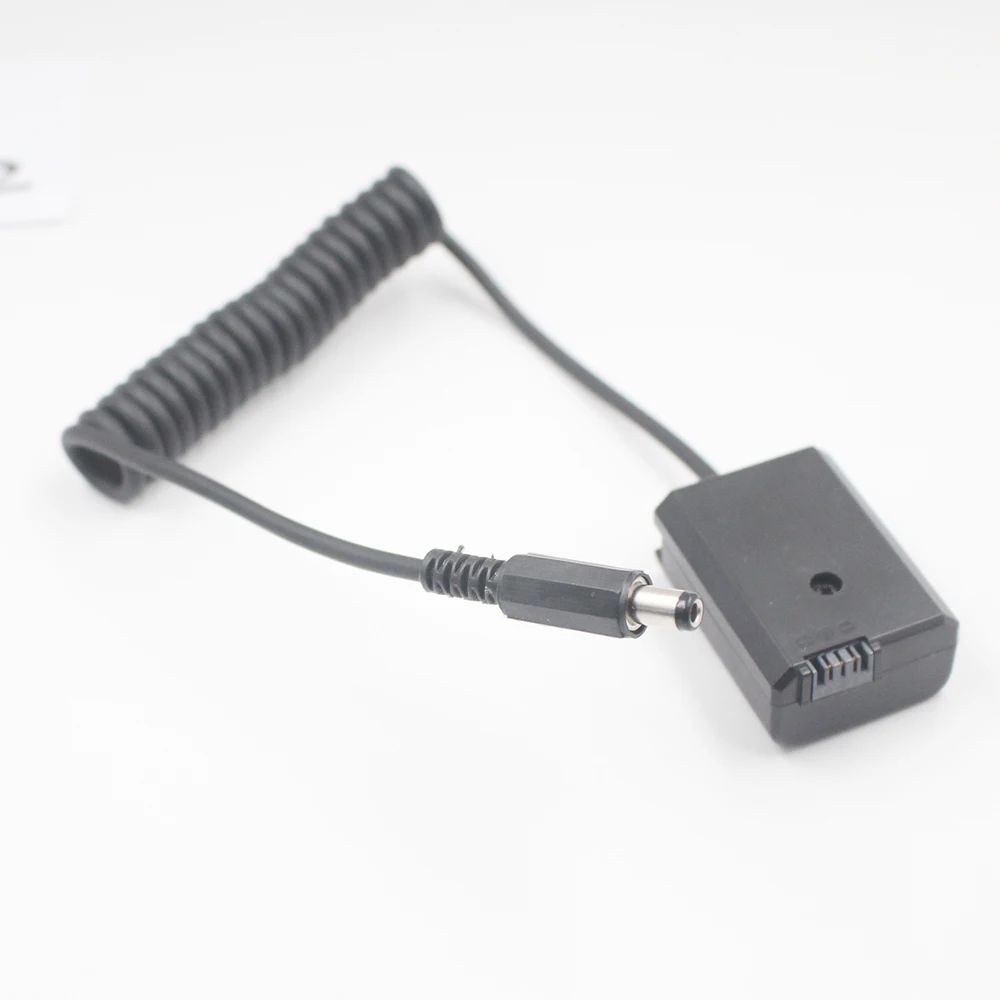 NP FW50 Dummy Battery NP-FW50 Coupler Adapter with Dc Male Connector Power Coiled Cable for Sony A7 A7r A7000 A6500 A6000 A5000 |