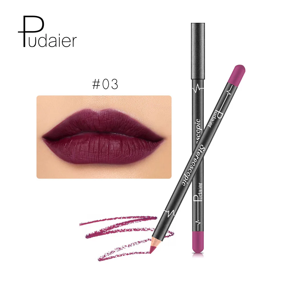 Pudaier Color 3 12 цветов/набор, сексуальная матовая помада для губ, карандаш для губ, матовый телесный карандаш для губ, набор ручек для макияжа, косметический инструмент - Цвет: Pudaier Color 3