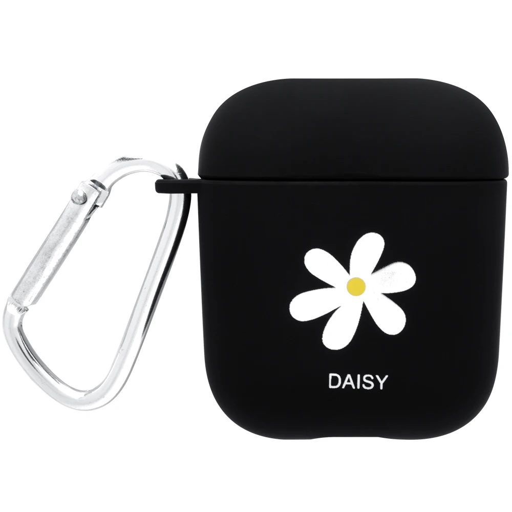 Чехол для наушников для Airpods PC, милый мультяшный черный чехол для Apple Airpods Air Pods, Bluetooth, чехол для зарядки наушников с крючками