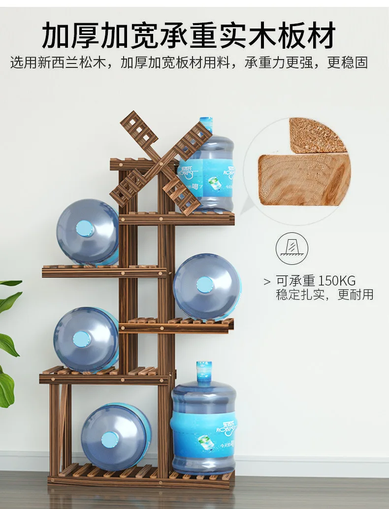 Деревянные комнатные горшки для растений домашний стеллаж хранения Декор