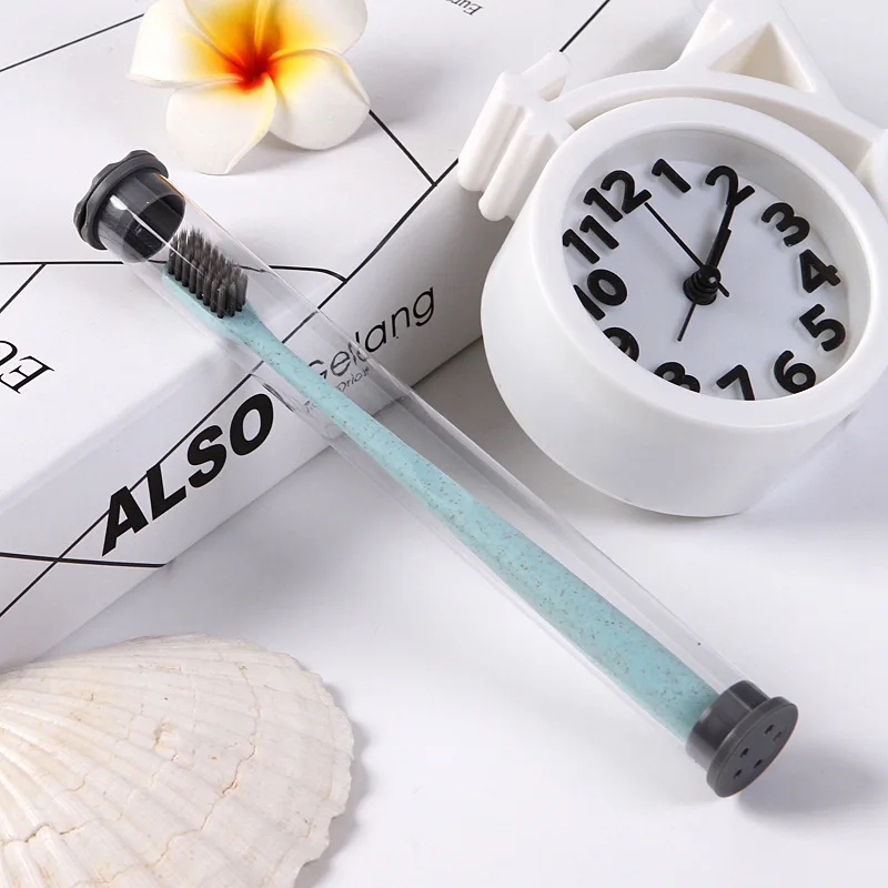 

Adult ultra-fine high-quality soft bristled small head toothbrush wheatgrass bamboo charcoal soft bristled toothbrush portable t