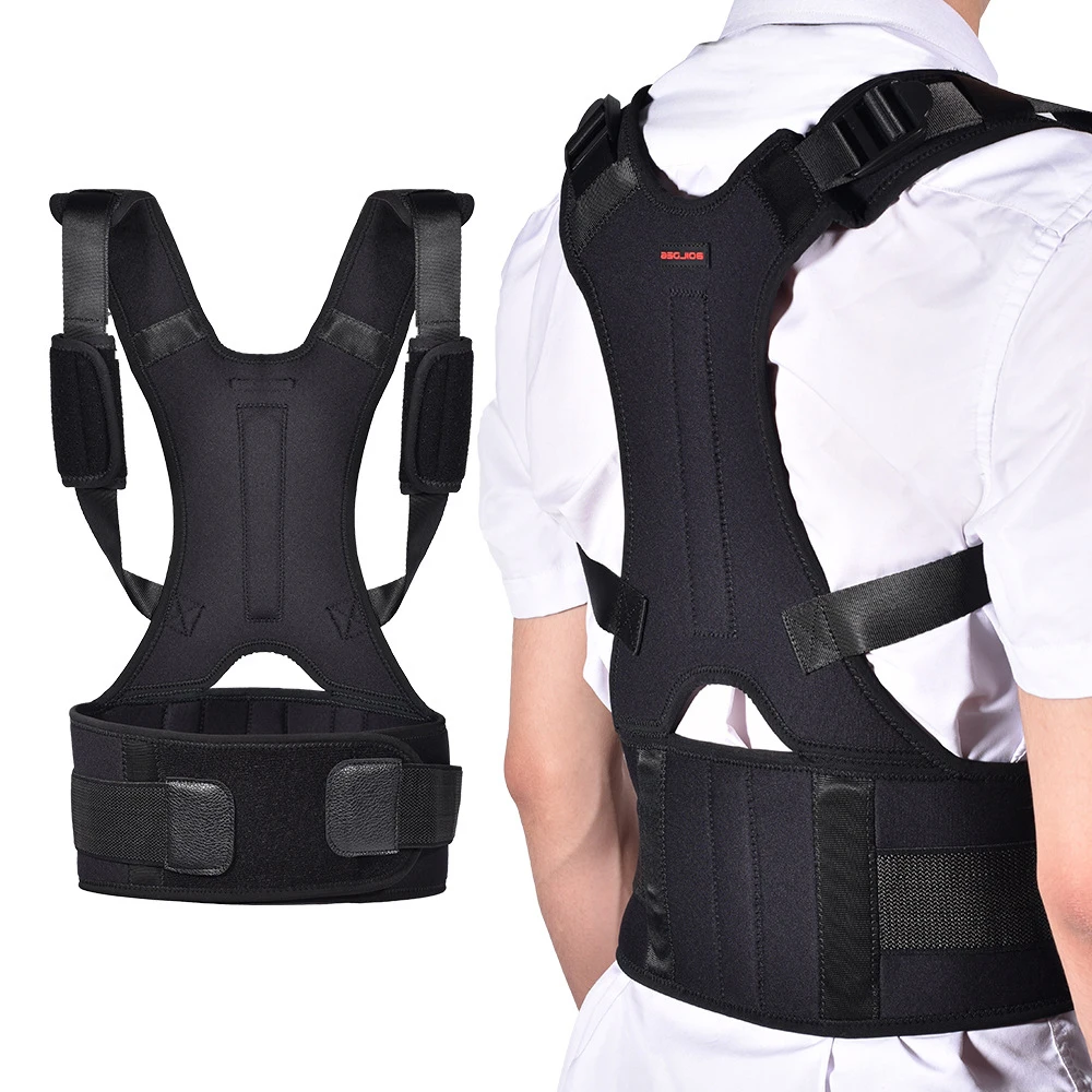 

HYHG Posture Correction Belt Back Correction Band with Support Plate Kyphosis Correction Band Protect Back Waist Shoulder