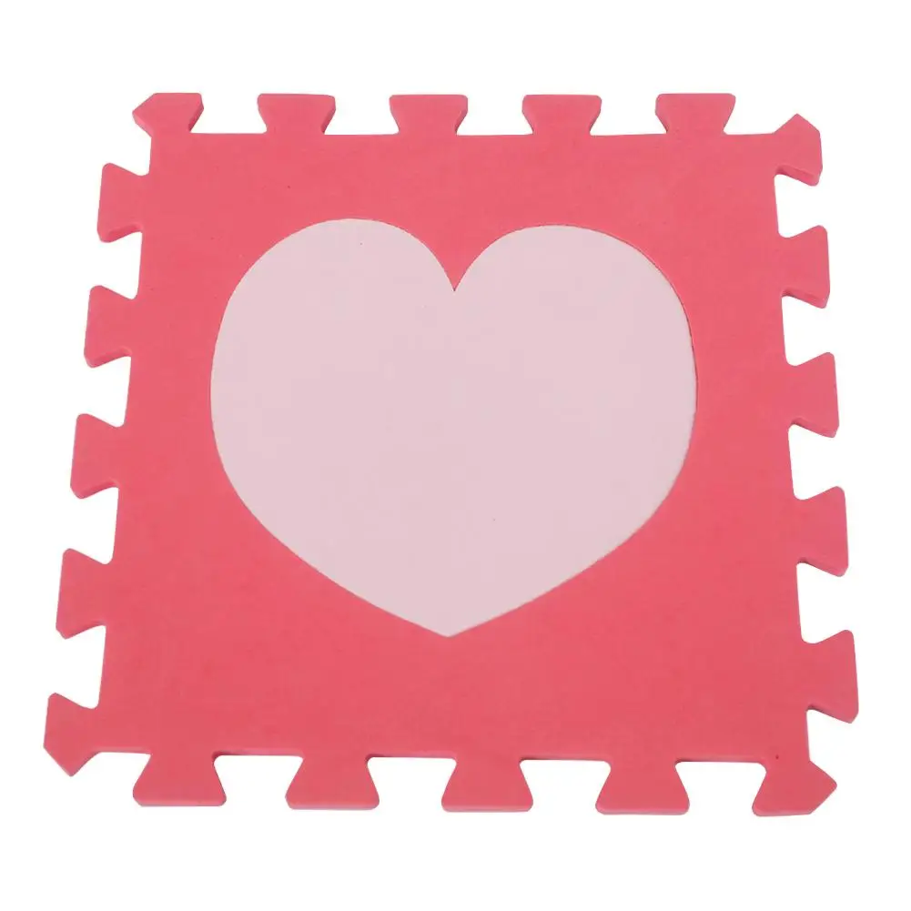 

10pcs EVA Foam Interlocking Floor Play Mat Reasonable Storage and Convenient Access Protective Puzzle Carpets Red Pink
