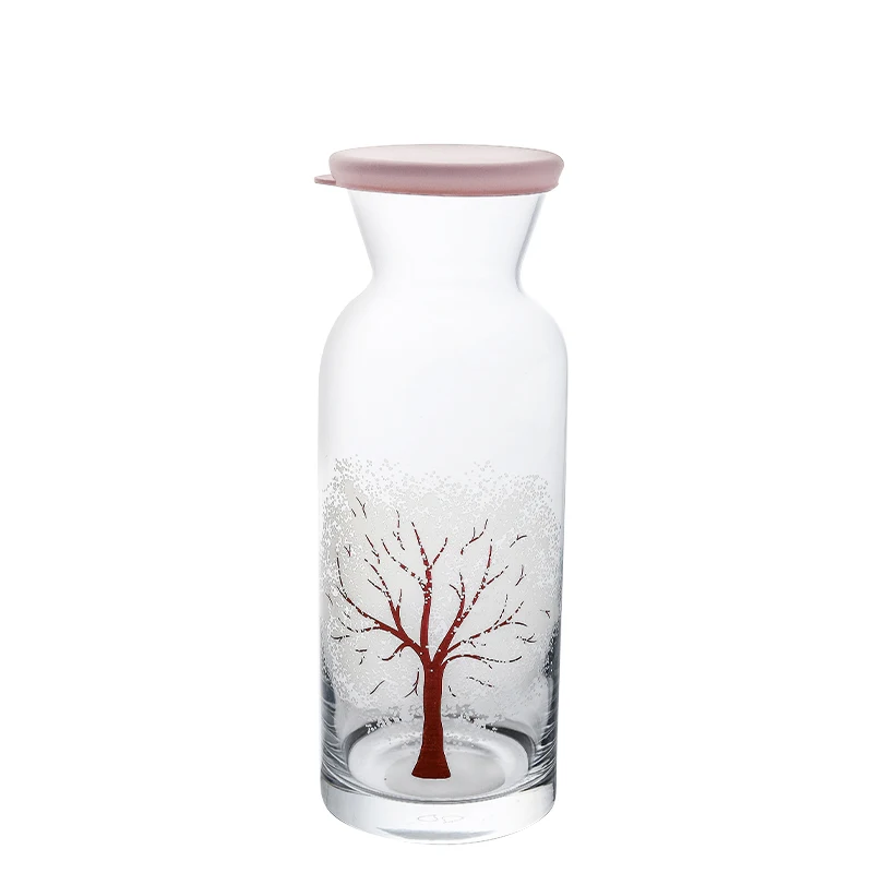 

RHE 1.2L Big Capacity Glass Water Pot Cold Water Bottle Handle Water Kettle Transparent Juice Teapot Pitcher Water Jug Kettle