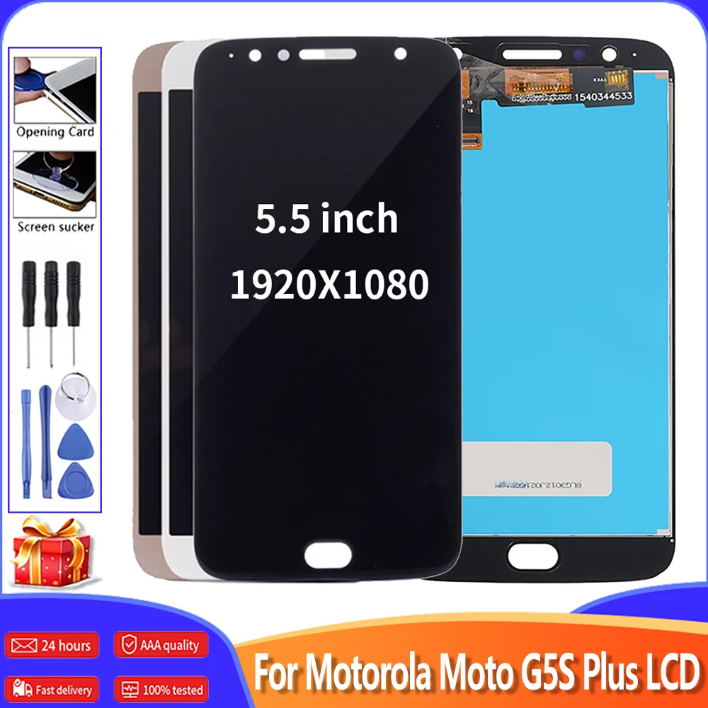 ЖК-дисплей 5 дюйма для MOTO G5S Plus XT1802 XT1803 XT1805 сенсорный экран с дигитайзером Motorola