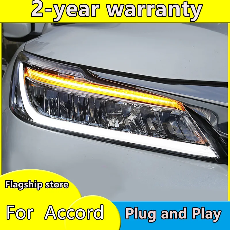 Car Styling lampada frontale per fari Accord 2013-2017 nuovo Accord LED faro DRL tutti gli accessori per Auto a sorgente luminosa a LED