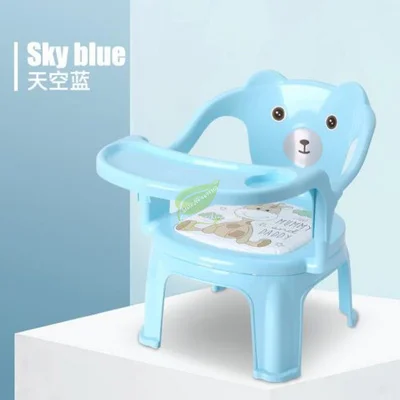 Детский обеденный стул с тарелкой детский стол для еды задний звонок пластиковый