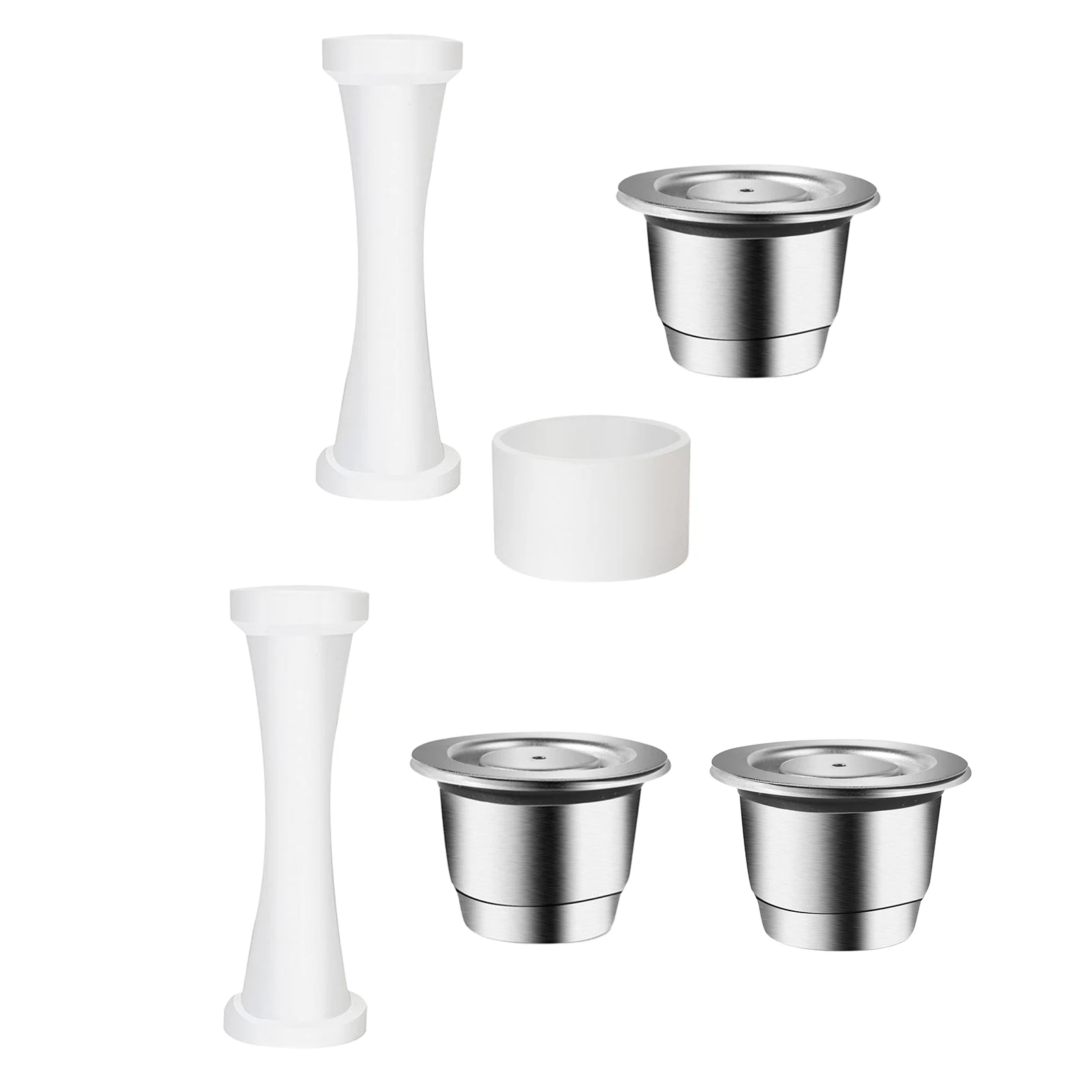 

Refillable Stainless Steel Coffee Capsule PP Tamper for Nespresso 20ml