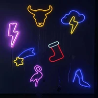 led indoor neon light shape night light usb ghost bull head room cabinet holiday creative decoration bar party atmosphere layout