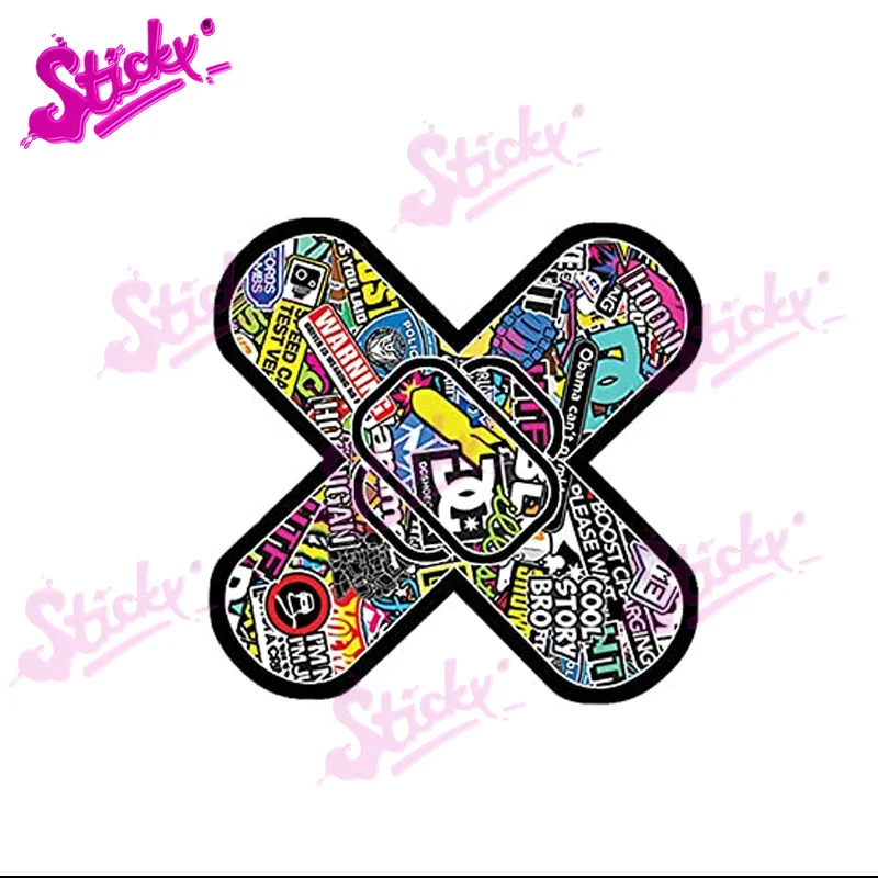 

STICKY Skull Sticker Bomb Vinyl Adhesive Cars Helmets Motorcycles Moped Bicycles Laptop Car Sticker Decal Decor