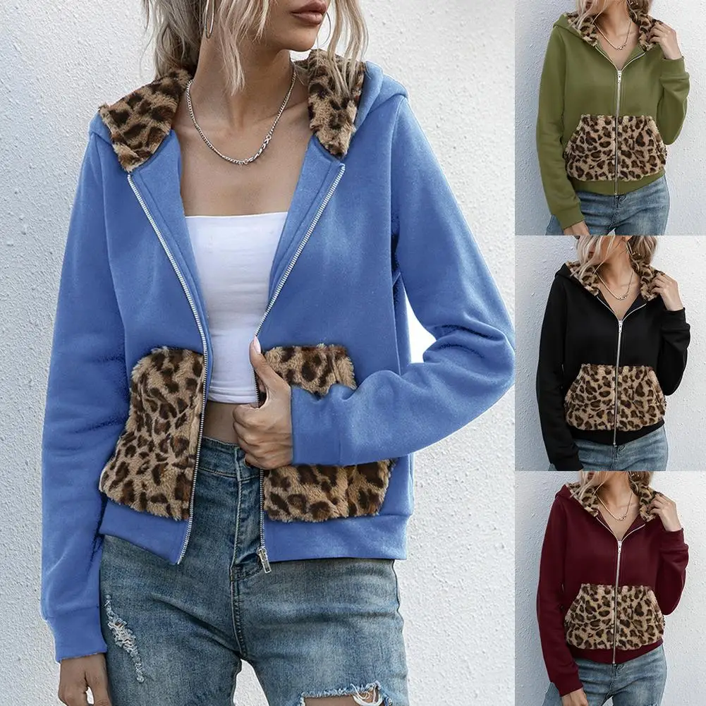 Новая женская Толстовка Оверсайз 2020 с леопардовым принтом сшитая куртка