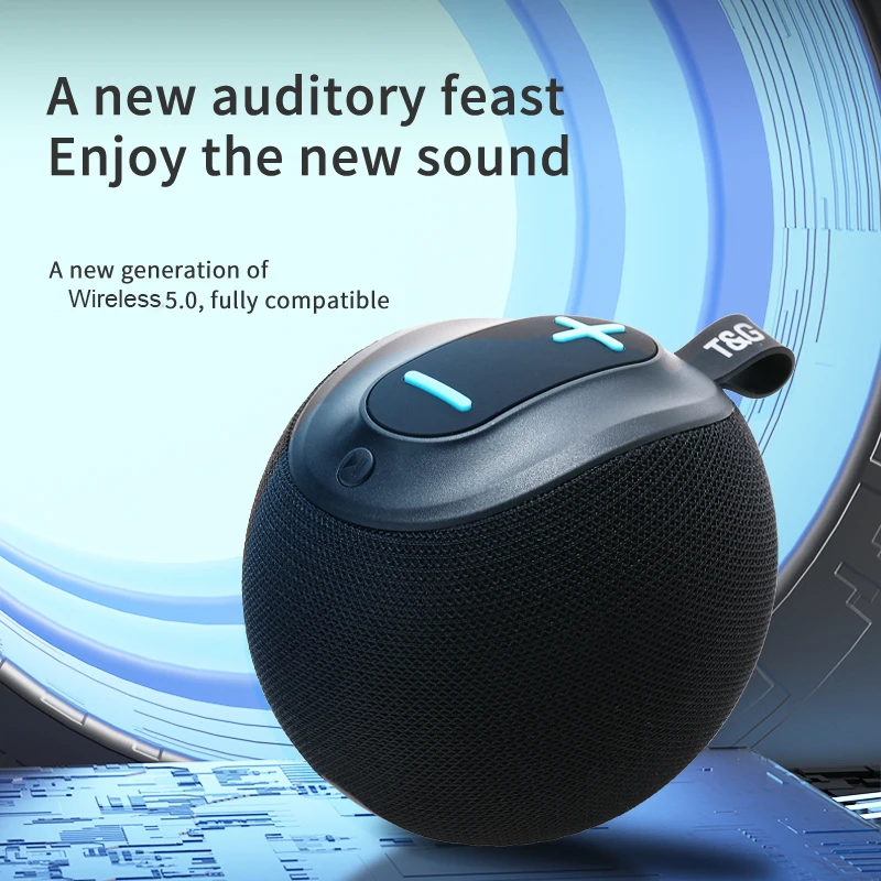 Portable Speakers Wireless Round Bass Subwoofer Waterproof Outdoor Boombox Stereo Loudspeaker Music Box For Bluetooth FM Radio |