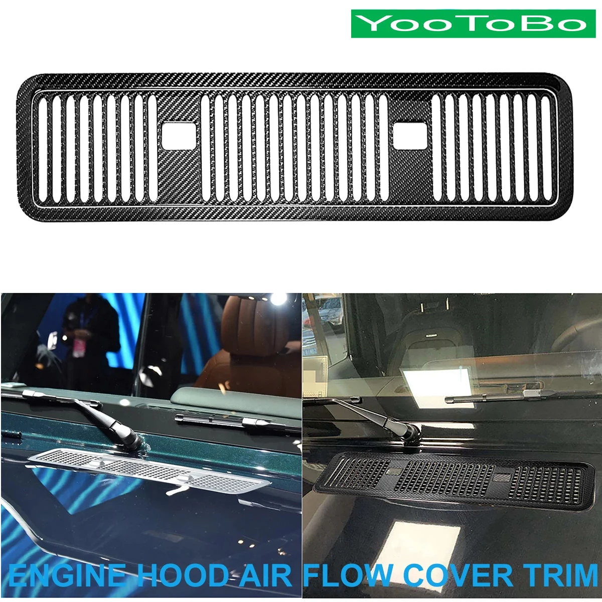 

Автомобильный Стайлинг, передний капот двигателя из натурального углеродного волокна, воздушный поток, вентиляционная решетка, наклейка д...