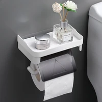 creative toilet paper roll holder shelf for phone to toilet multi function 3 colors phone holder stand bathroom accessories