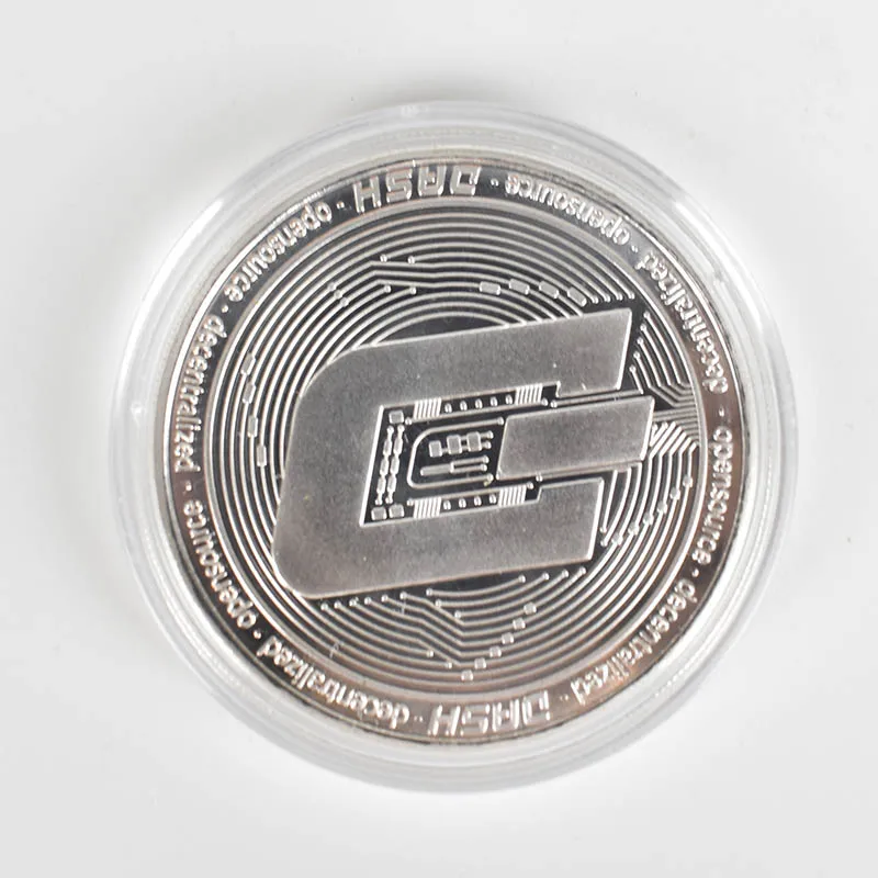 silver dash Дешевые Биткоин монета бит криптовалюты монета Биткоин пульсация Металл физическая монета с пластиковой оболочкой - Цвет: silver dash