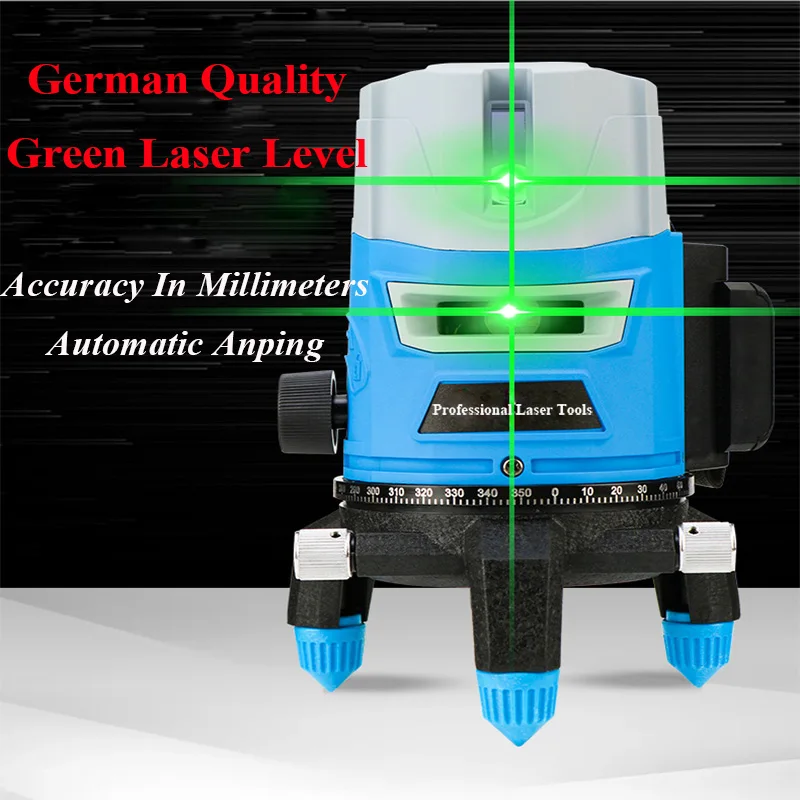 Linha de Medição a Laser Verde Óptico Ferramentas de Construção Auto Nivelamento Nível Laser 360 ° Laser Ferroviário Laser Nivelador Alta Qualidade Níveis de laser