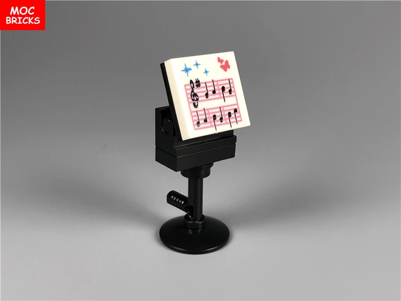 5 компл./лот кубики MOC DIY музыкальный инструмент гитара басы микрофон