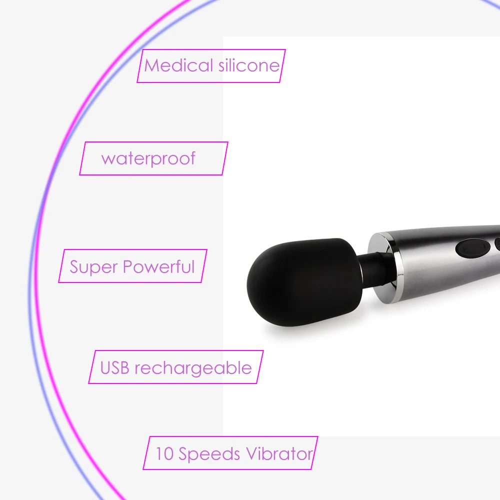 Волшебный массажер LoveTime Магнитный USB зарядка AV фаллоимитатор стимуляция член