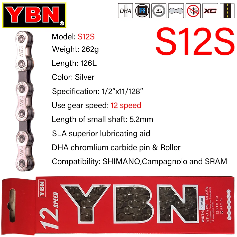 YBN велосипедные цепи MTB Горный шоссейный велосипед Chians 11 скоростная полая