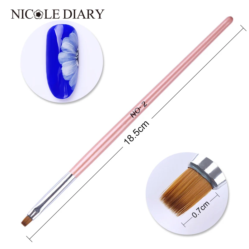 Ручка для рисования ногтей кисть акрилового маникюра УФ геля кисти градиентного