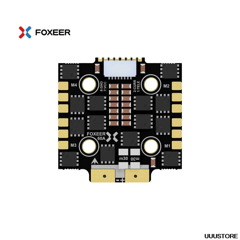

Foxeer REAPER Mini 4 в 1 BL32 60A 8S ESC Бесщеточный Многофункциональный BLHeli32 3-8S Lipo BLHeliSuite32 для FPV гоночного дрона, комплекты запчастей