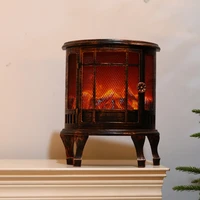 led fireplace lantern decorative flameless log fire effect vintage simulation fireplace firewood lanterns table light decor