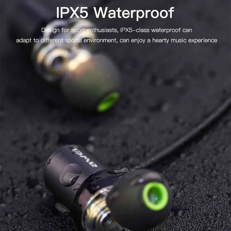 

AWEI X650BL Dual Drivers Bluetooth Sport Earphone In-ear Earbuds Neckband HD Deep Bass Sound Fone de ouvido Bluetooth With Mic