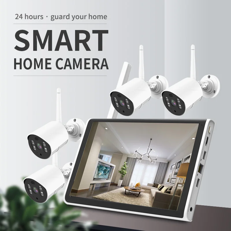 

10.1 inch NVR Wireless 2/4CH CCTV System Two way voice Outdoor CCTV System IP camera Security System Video Surveillance Kit