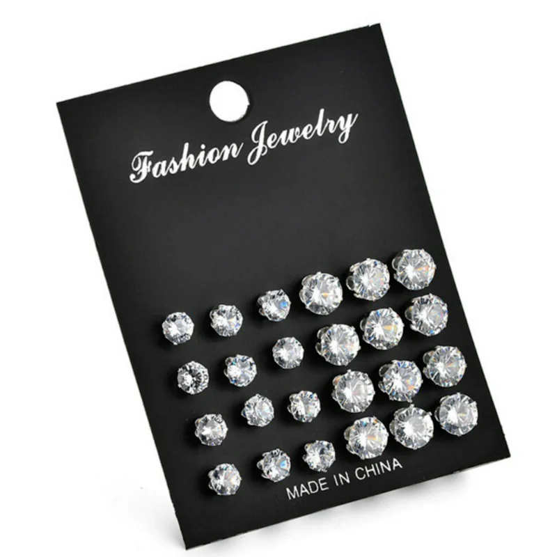 Модные хрустальные циркониевые шпильки серьги для женщин рабочие блестящие