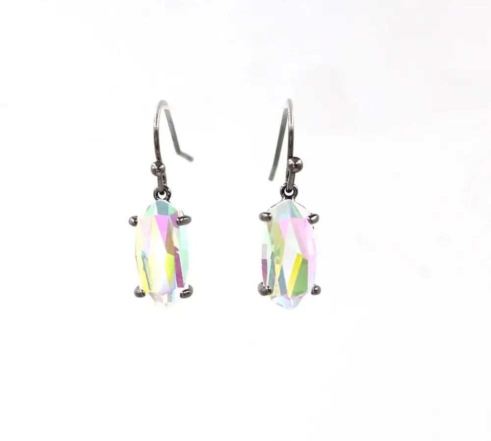 Модные маленькие стеклянные серьги капли AB для женщин|Серьги-подвески| |