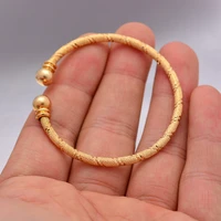 new gold color open bangles 4 9 years old babychild middle eastern jewelry bracelets wholesale