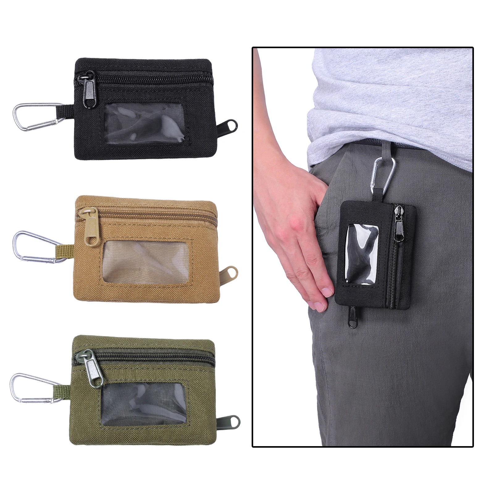 

Purse Oxford Cloth Coin Key Purse Waterproof Fashion Casual Wallet Running Sports Hiking Travel Pouch Pack Bum Bag Unisex