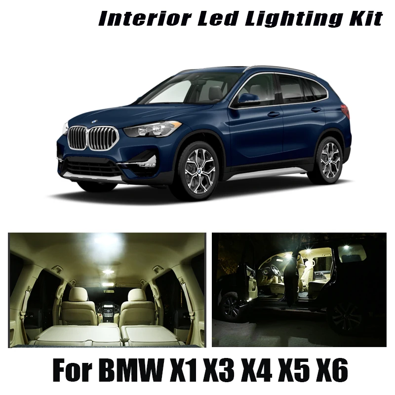 Для BMW X1 E84 F48 X3 E83 F25 X4 F26 X5 E53 E70 X6 E71 E72 автомобиля светодиодный внутренний светильник