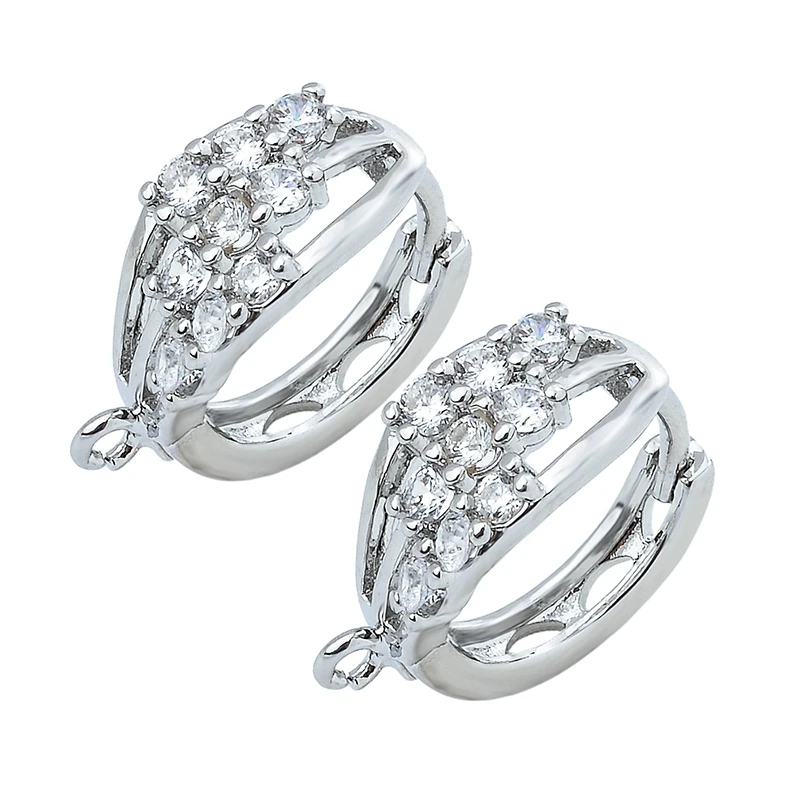 

Handmade earrings hook jewelry accessories micro inlay zircon popular DIY tassel earrings making supplies jewelry findings