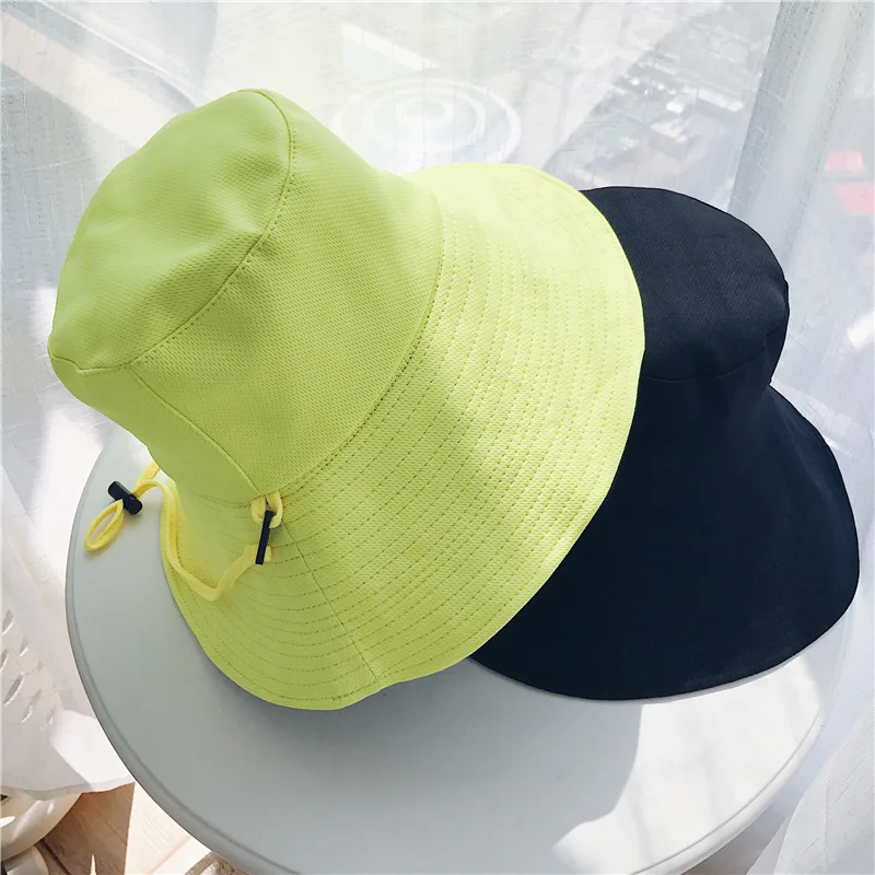 Панама женская с широкими полями и веревкой складная шляпа от солнца для пляжа