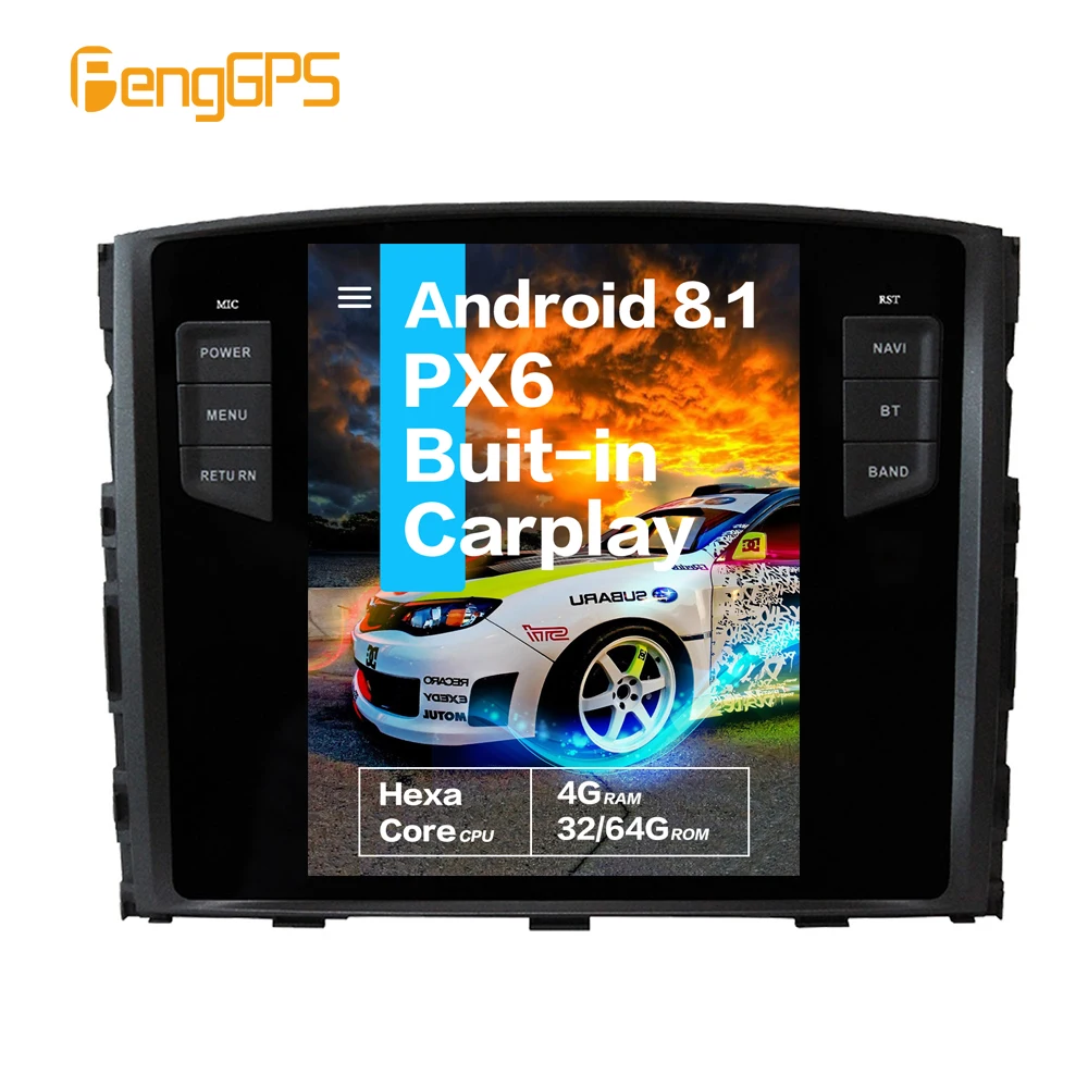 10 4 дюймов Tesla Android 8 1 Голосовое управление Встроенная Автомагнитола для MITSUBISHI PAJERO