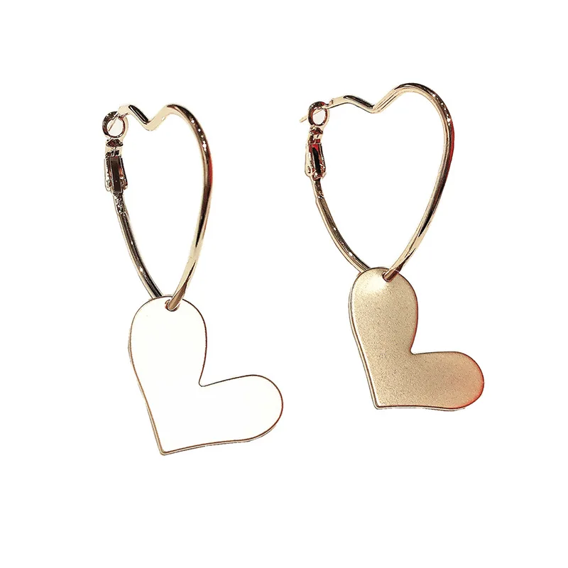 

Earings gold Sterling Set Earings for Women Long Boho Retro Heart Earings Luxury Fashion Jewelry 2020 Earring Korean