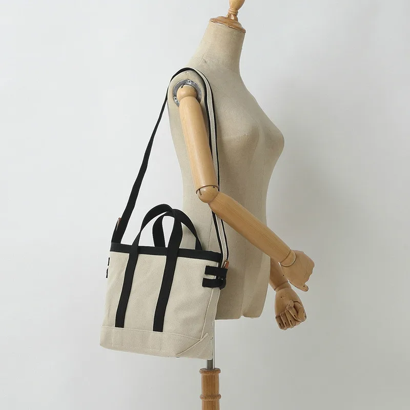Новая Корейская версия холщовой сумки INS черно-белая сумка для покупок на одно