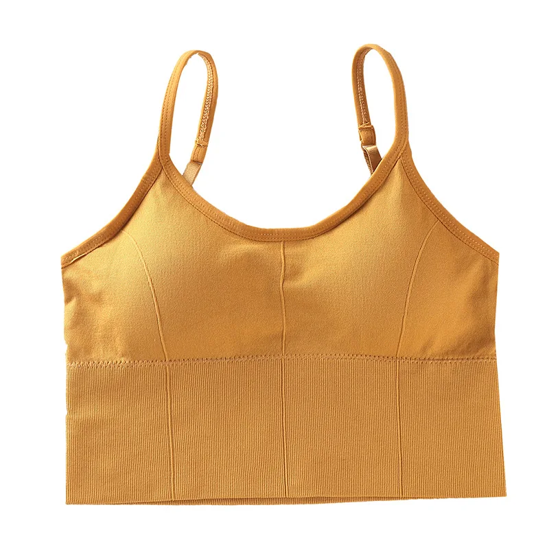 

Cotton Sports Bras Women Push Up Solid Girl Underwear Fitness Running Sport Tops Women's Tube Top