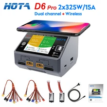 HOTA D6 Pro Smart Charger AC200W DC650W 15A for Lipo LiIon NiMH Battery for iPhone Samsung Wireless Charging