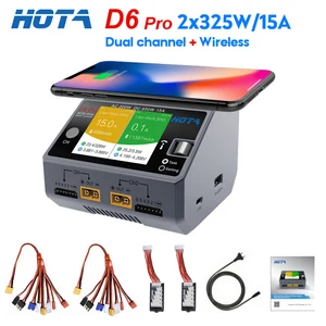 hota d6 pro smart charger ac200w dc650w 15a for lipo liion nimh battery for iphone samsung wireless charging free global shipping
