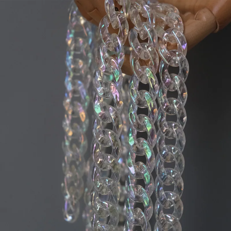 

Fresh Transparent Acrylic Chain Resin Shoulder Strap Bag Decoration Diagonal Chain Bag Shoulder Bags Handbags Decoration Chain