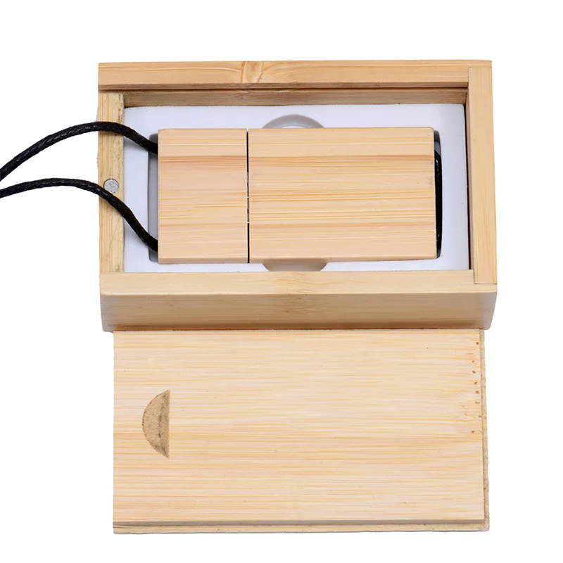 JASTER Red wood usb 2,0 флеш-накопитель с бамбуковой коробкой(более 10 шт. бесплатный логотип - Цвет: bamboo usb box