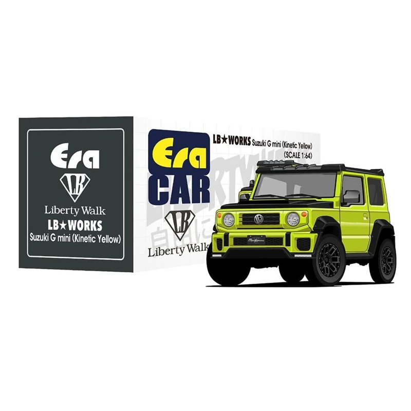 Автомобиль Era 1:64 фунта Liberty Walk Suzuki G mini Jimny литая модель автомобиля|Наземный
