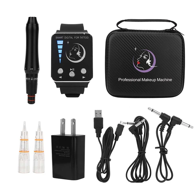 

1set Professional Microblading Kit Electric Tattoo Machine Pen with Watch for Permanent Makeup Tattoo Body Art Eyebrow Lip