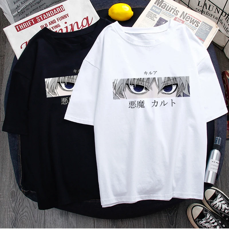 

BAKA HISOKA Print T-shirt Ladies Kawaii Summer Top Cartoon Tshirt Popular Anime Hunter X Hunter Tshirt Harajuku Unisex T-shirt